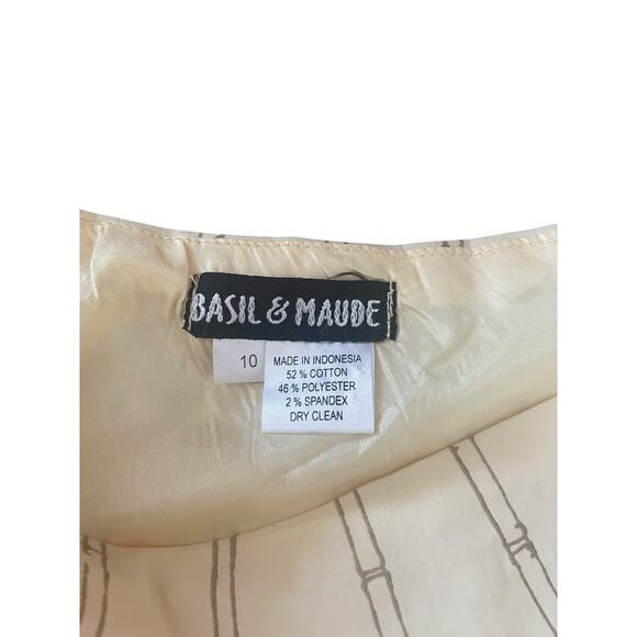 Basil Maude‎ Skirt Sz 10 A Line Beaded Sequin Tropical Beach Scene Hawaiian - Picture 4 of 6